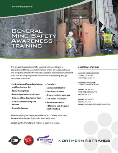 General Mine Safety Awareness Training