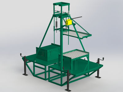 Wire Rope Socketing Stand Rendering